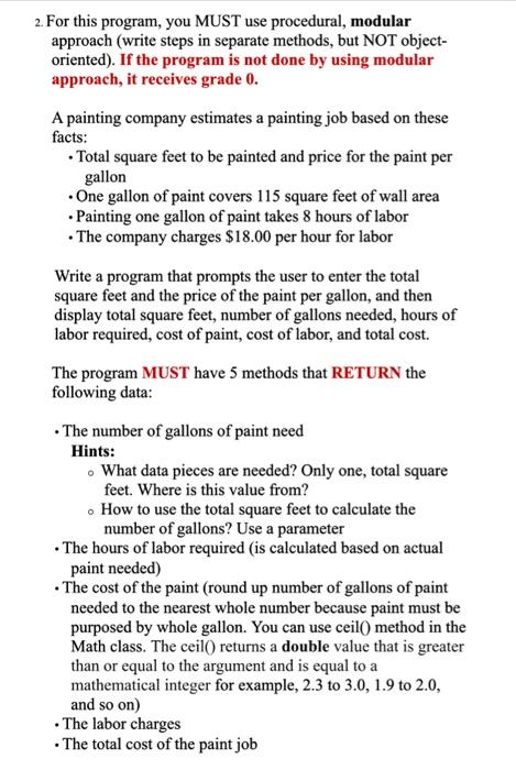 Write program in Java JGRASP 2. For this program, you MUST use