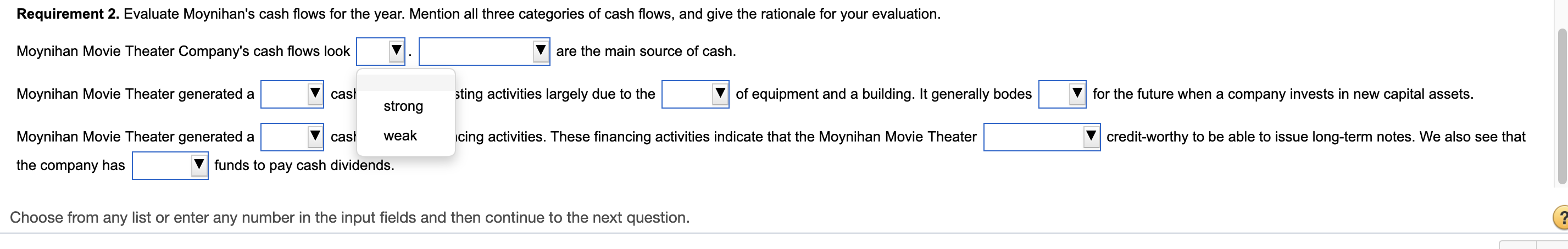 dividend ..... 29,000 Cash purchase of building 41,000 Cash purchase of Net