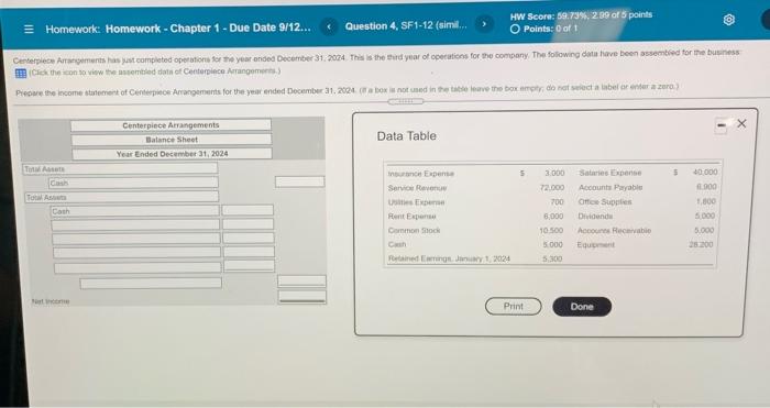 Homework #1 Question 4 = Homework: Homework - Chapter 1 - Due