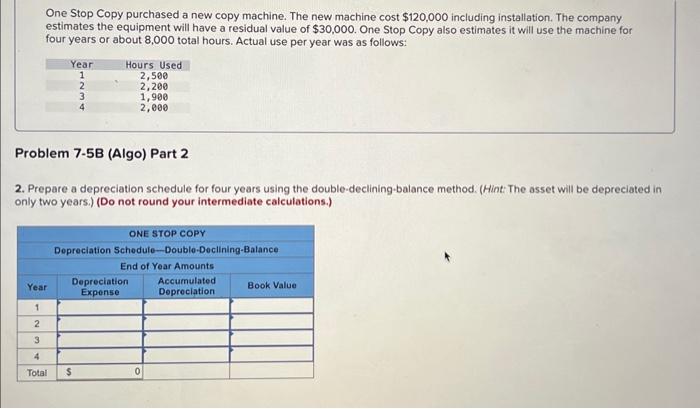 three methods (LO7-4) [The following information applies to the questions displayed below.]