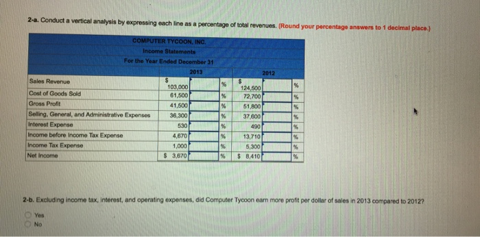 and Vertical Analyses LO 13-2, 13-3, 13-5] According to the producer price