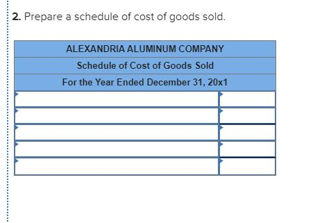 2-3, 2-6) [The following information applies to the questions displayed below.) Alexandria