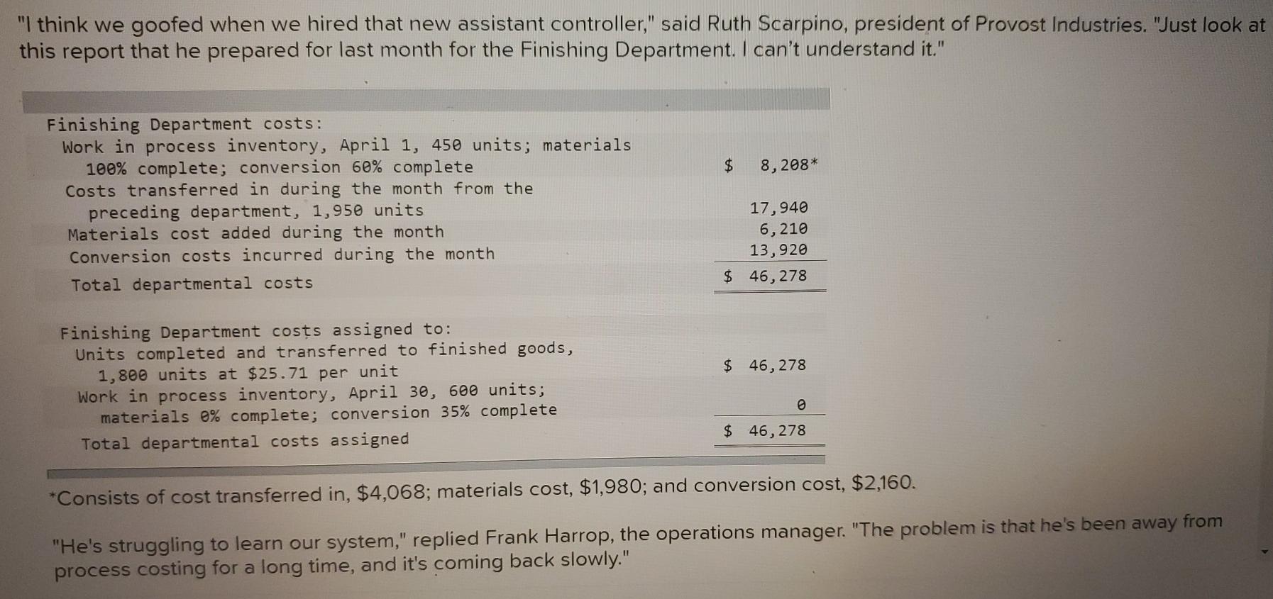 please answer and explain, thanks! "I think we goofed when we