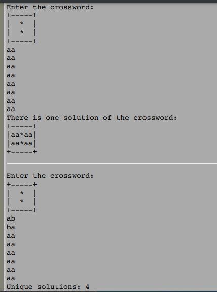 of words to be filled. The crossword is of a rectangular shape,