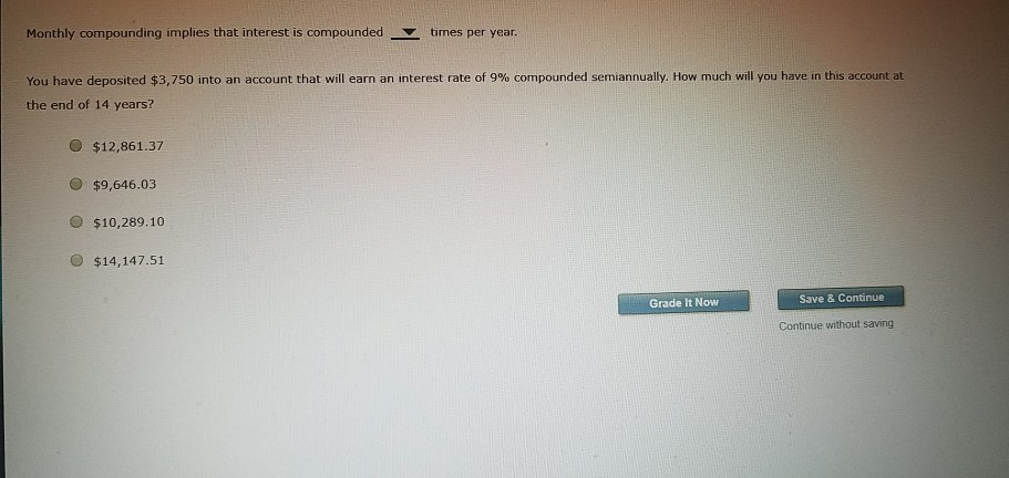 the interest rate and the number of years that correspond to present