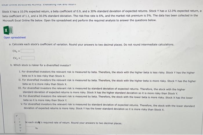  Stock X has a 10.0% expected return, a beta coefficient of