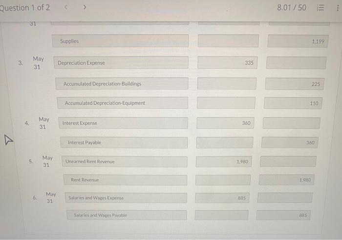 previous question) The Sheridan Company opened for business on May 1, 2022.