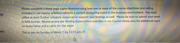  Please complete a three page paper demonstrating how one or more