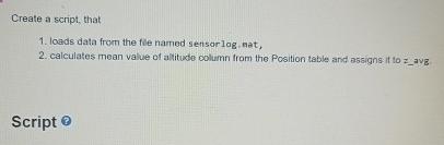  Create a script, that loads data from the fee named sensorlog