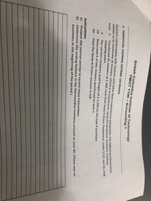 Marks) cost formula The Mana Company uses the perpetual inventory system and