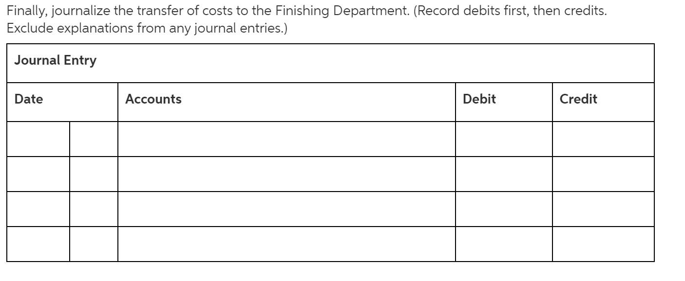 the Tile-Forming Department.) Requirement Use the five steps of process costing to