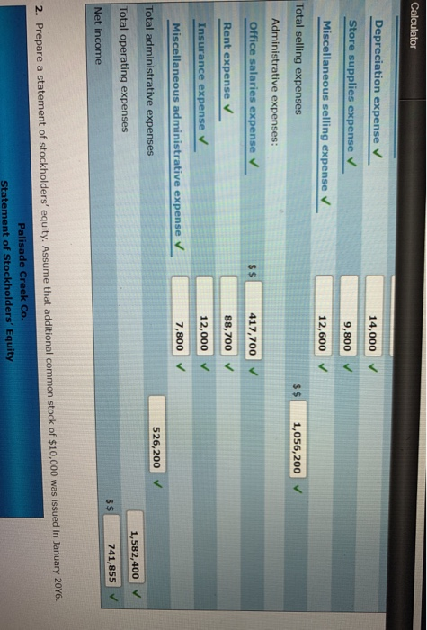 supplies expense Selling expenses: Sales salaries expense $$ Advertising expense Store supplies