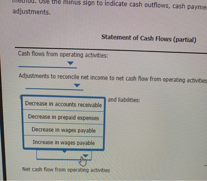 53,180 29,060 49,400 32,270 a. Prepare the Cash Flows from Operating Activities