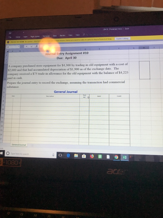  please help me with this journal entry! Journal Entry Assignment #10