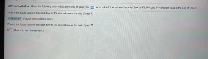 can someone please also do 9% and 14%? Different cash flow. Given