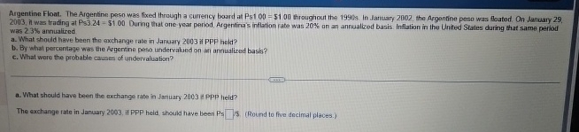  2003, it was trading at Ps3.24- $1.00 During that one year