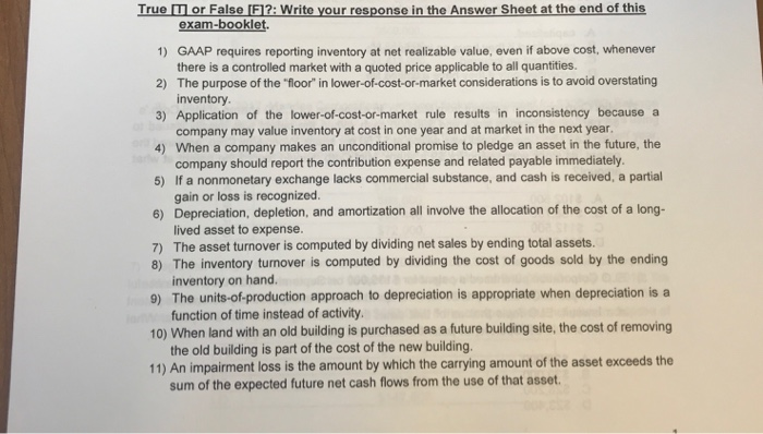  True M or False IF1?: Write your response in the Answer