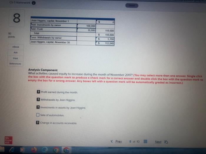 On November 30, 2017, the company's records showed the following Items 10