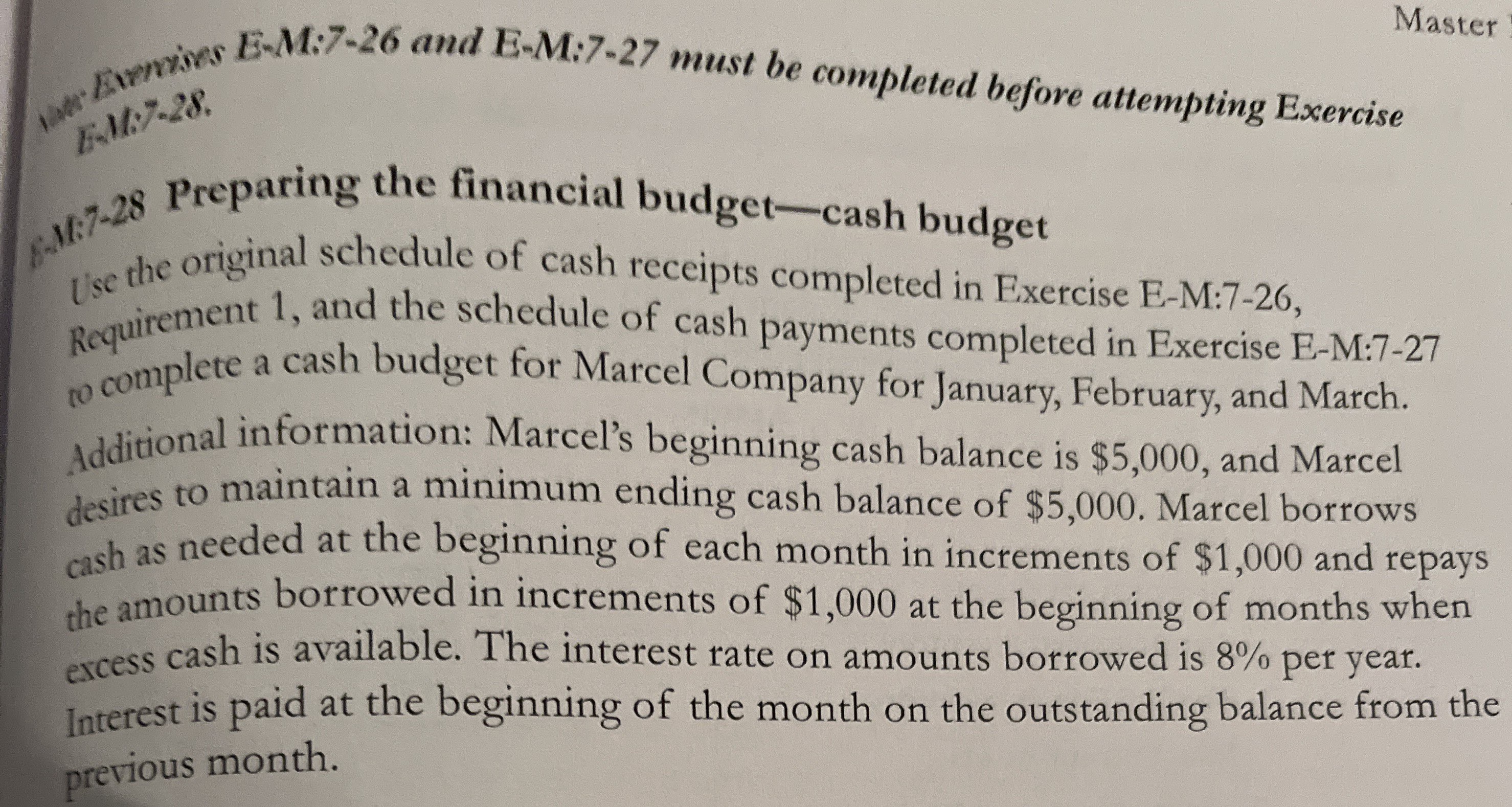 60% of the sales to be cash and the remainder on account.