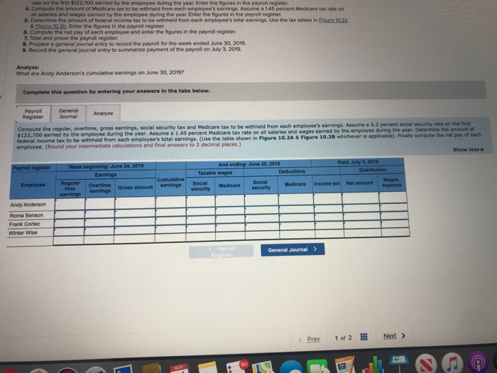 payroll transactions. LO 10-2, 10-3, 10-4, 10-5 City Place Movie Theaters has