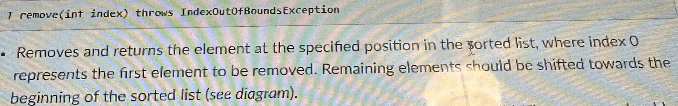 must have ONE private array that is used to store the elements