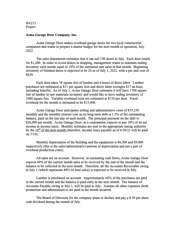 I just need help with Q 6, 7, and 8!!!! BA213 Project