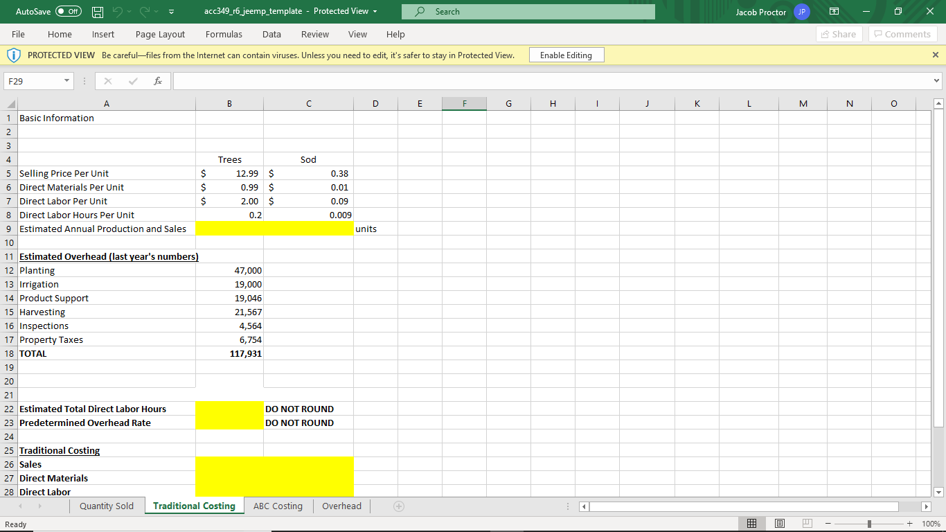 screenshot AutoSave Off HD acc349_r6_jeemp_template - Protected View O Search Jacob Proctor