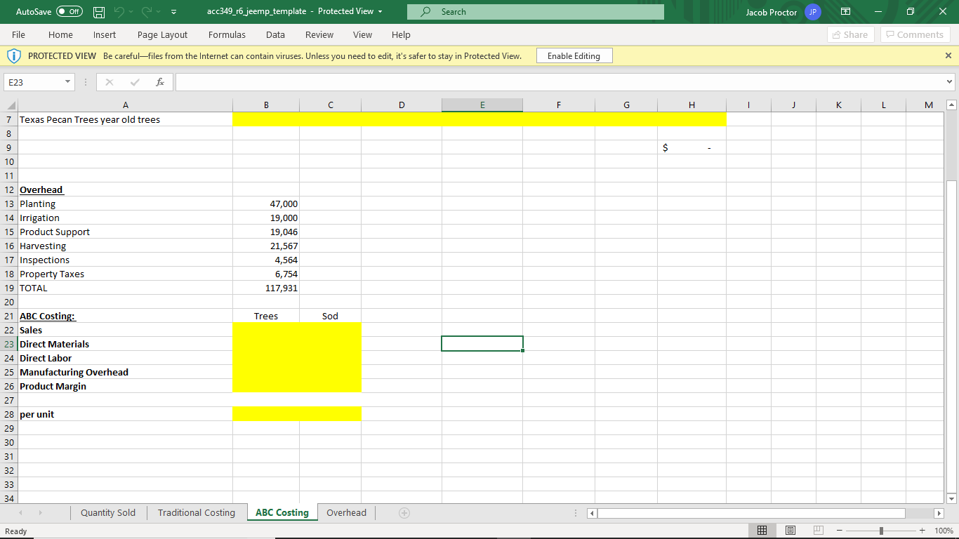 Comments i PROTECTED VIEW Be carefulfiles from the Internet can contain viruses.