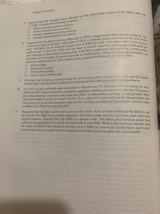 fabric plant, and a furniture plant in the same community The sawmill