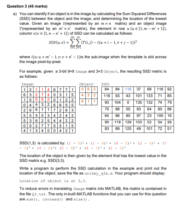 Help with MATLAB coding pls part c especially Question 3 (45 marks)