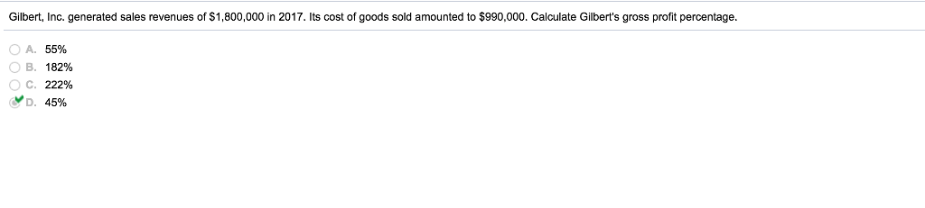 can any one explain it to me? Gilbert, Inc. generated sales revenues