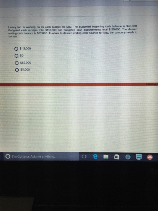 Need help with this exercise Laurey Inc, is working on its cash
