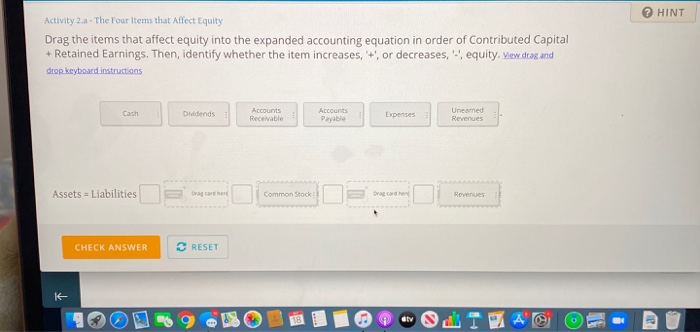  HINT Activity 2.a - The Four Items that affect Equity Drag