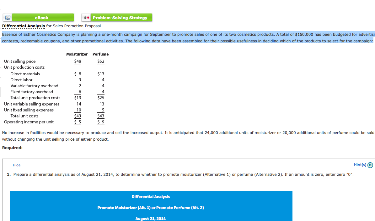  eBook Problem-Solving Strategy Differential Analysis for Sales Promotion Proposal Essence of