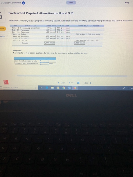  All the same question just different parts 5Exercises/Problems Help Problem 5-3A