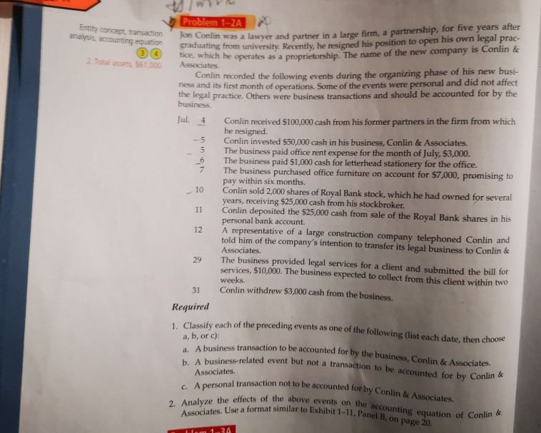 How do I calculate and get this to balance? Problem 1-2A