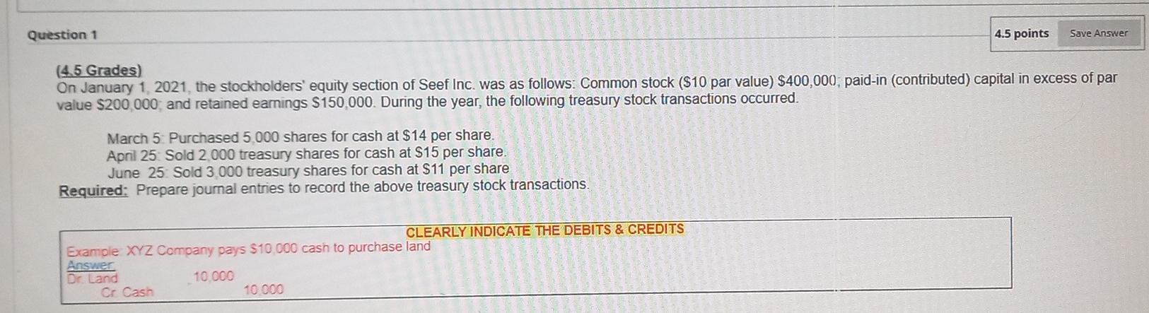  q1 Question 1 4.5 points Save Answer (4.5 Grades) On January