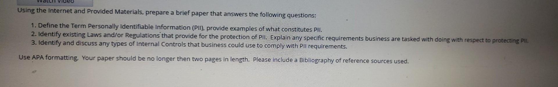 for bookeeping subject Using the Internet and Provided Materials, prepare a