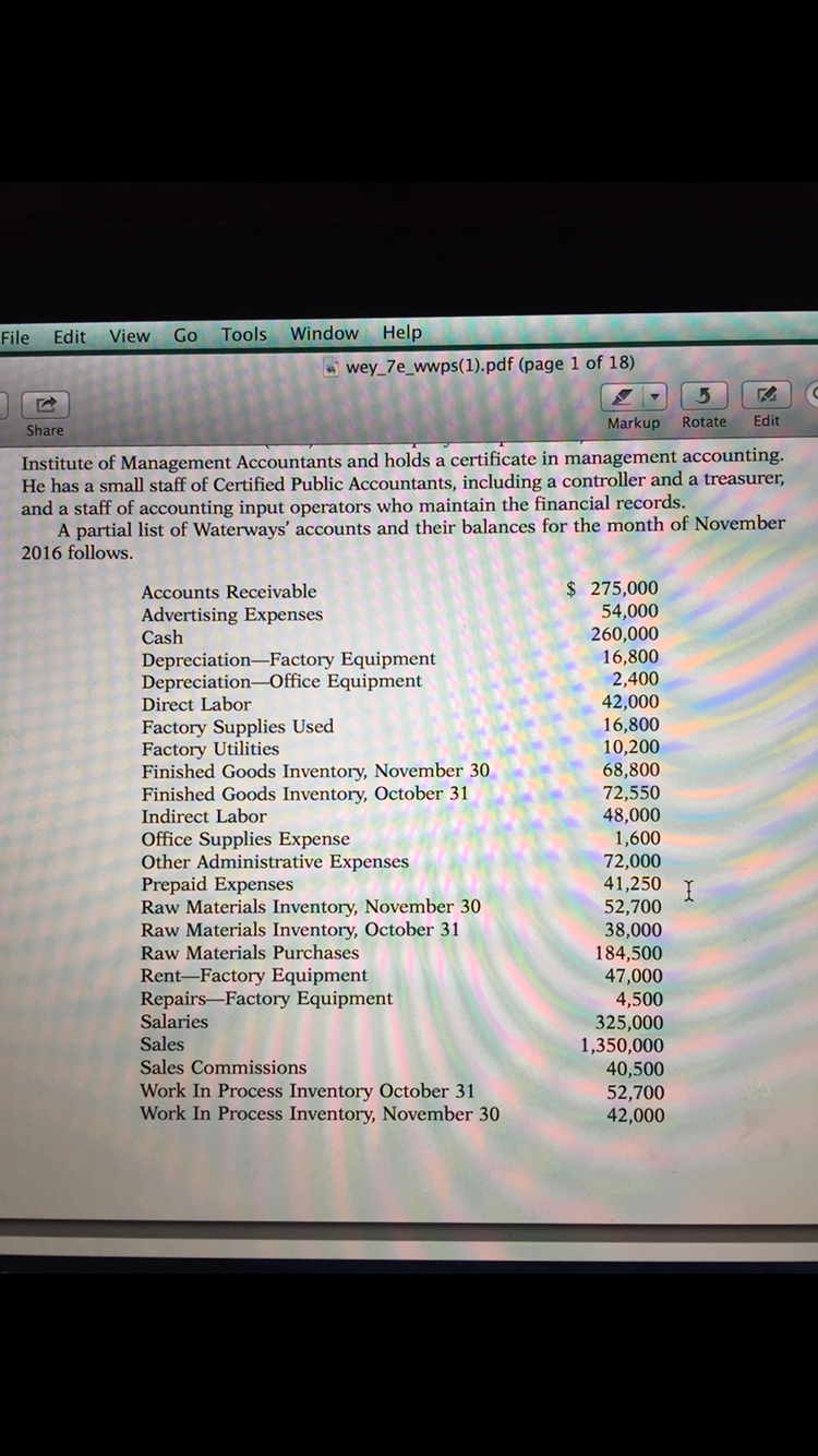 18) Share Markup RotateEdit waterways continuing-Pr blem WCP1 Waterways Corporation is a