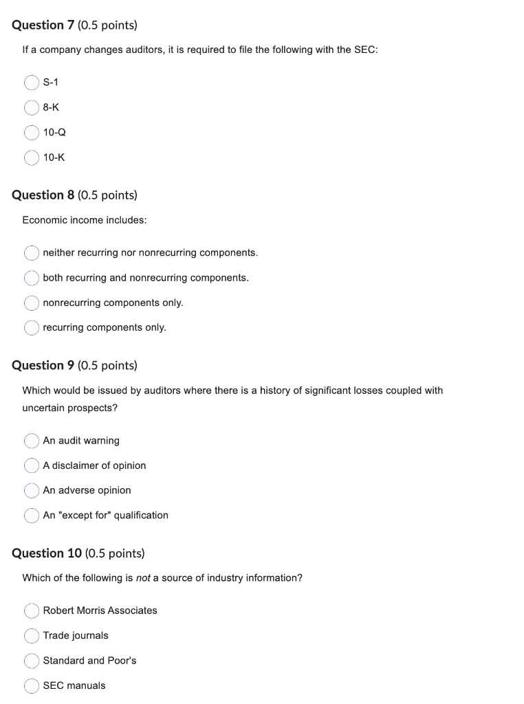  If a company changes auditors, it is required to file the