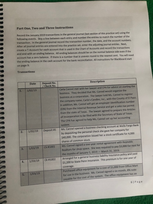 writing the journal entries for Carla's Candles, Inc. in the back of