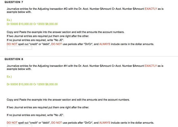 then enter the balances into Blackboard. In the fourth and will then