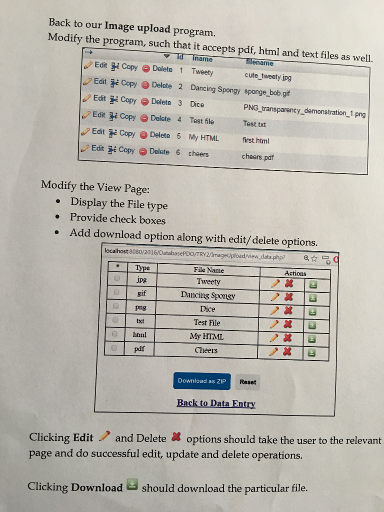  USING PHP ONLY thanks Back to our Image upload program. Modify