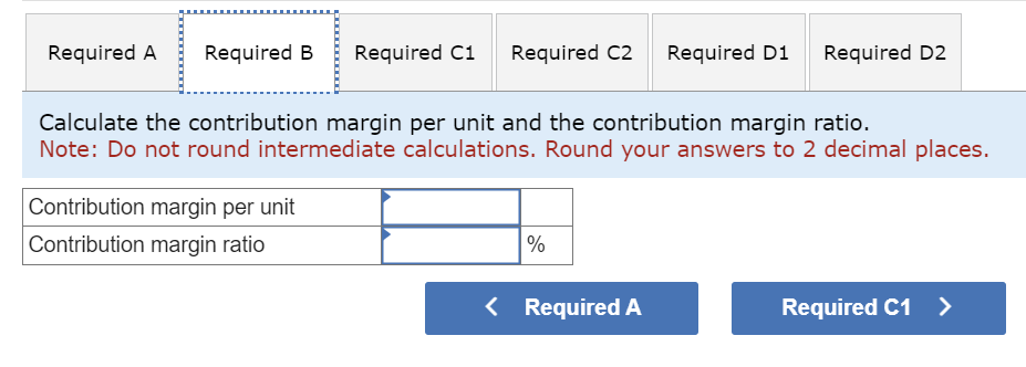 format for a firm with a sales volume of 17,500 units: Required: