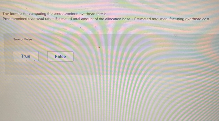  The formula for computing the predetermined overhead rate is: Predetermined overhead