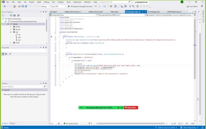 button there's no product added to the cart, so if any one