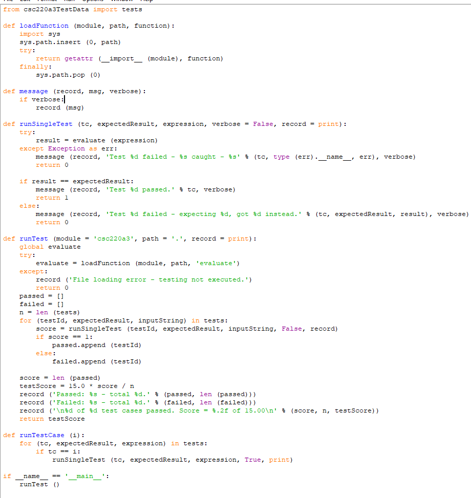 Using Python: Am trying to write a code that can be tested