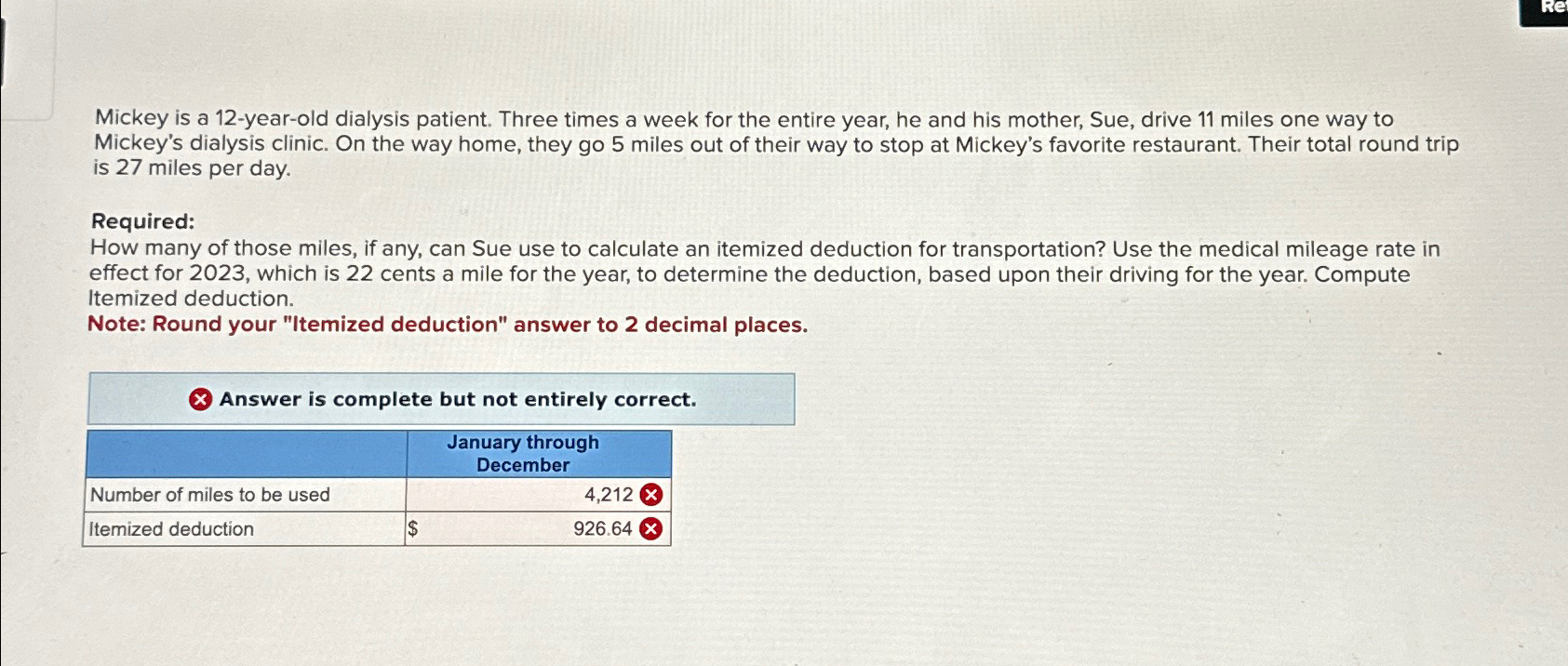  Mickey is a 12-year-old dialysis patient. Three times a week for