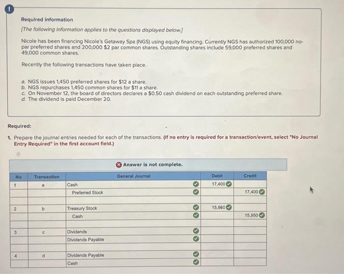 Please complete this, I have started it Required information [The following information
