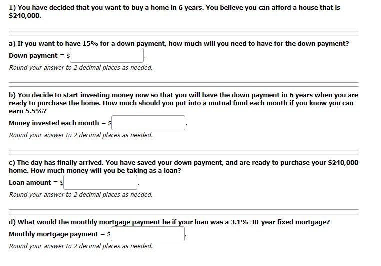 Please help with this question! (Please provide step-by-step solutions!) 1) You have